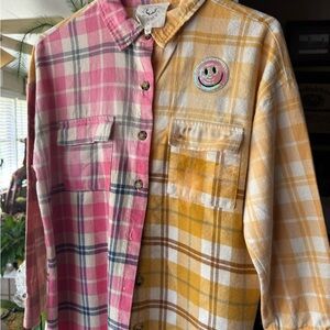 Fantastic Fawn Pink & Mustard Plaid Button-Up Shirt